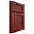 Shiloh Cabinetry Partial Overlay Beaded Century Cherry Plain Cut Red Door