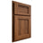 Shiloh Cabinetry Partial Overlay Beaded Century Hickory Plain Cut Burnt Sugar Door