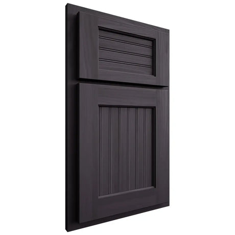 Shiloh Cabinetry Partial Overlay Beaded Century Hickory Plain Cut Harbor Door