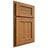 Shiloh Cabinetry Partial Overlay Beaded Century Hickory Plain Cut Medium Door