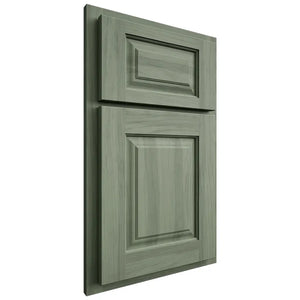 Shiloh Cabinetry Partial Overlay Beaded Century Hickory Plain Cut Moss Door