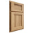Shiloh Cabinetry Partial Overlay Beaded Century Hickory Plain Cut Natural Door