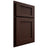 Shiloh Cabinetry Partial Overlay Beaded Century Maple Plain Cut Cocoa Door
