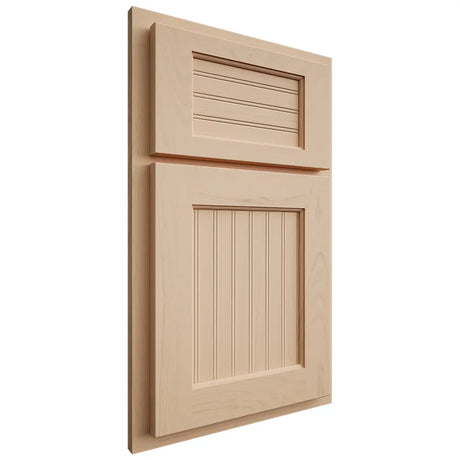 Shiloh Cabinetry Partial Overlay Beaded Century Maple Plain Cut Natural Door