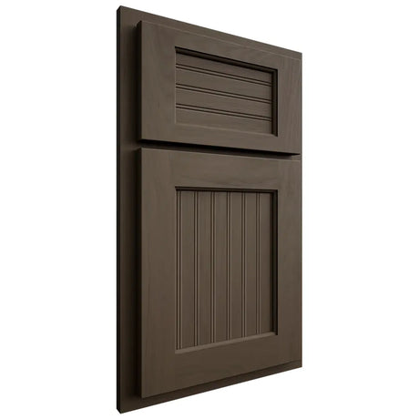 Shiloh Cabinetry Partial Overlay Beaded Century Maple Plain Cut Perfect Brown Door