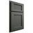 Shiloh Cabinetry Partial Overlay Beaded Century Paintable Pewter Green Door