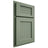 Shiloh Cabinetry Partial Overlay Beaded Century Poplar Plain Cut Moss Door