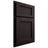 Shiloh Cabinetry Partial Overlay Beaded Century Red Oak Plain Cut Espresso Door