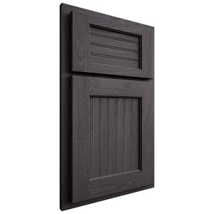 Shiloh Cabinetry Partial Overlay Beaded Century Red Oak Plain Cut Harbor Door