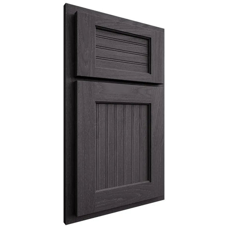 Shiloh Cabinetry Partial Overlay Beaded Century Red Oak Plain Cut Harbor Door