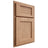 Shiloh Cabinetry Partial Overlay Beaded Century Red Oak Plain Cut Natural Door