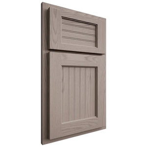 Shiloh Cabinetry Partial Overlay Beaded Century Red Oak Plain Cut Sterling Door