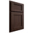 Shiloh Cabinetry Partial Overlay Beaded Century Walnut Plain Cut Bison Door