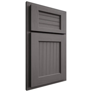 Shiloh Cabinetry Partial Overlay Beaded Century Walnut Plain Cut Cadet Door