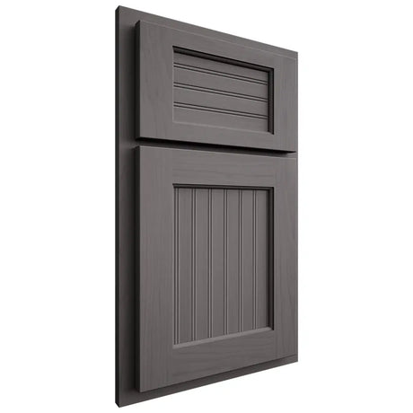 Shiloh Cabinetry Partial Overlay Beaded Century Walnut Plain Cut Cadet Door