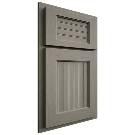 Shiloh Cabinetry Partial Overlay Beaded Century Walnut Plain Cut Thyme Door