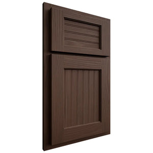 Shiloh Cabinetry Partial Overlay Beaded Century White Oak Plain Cut Braun Door
