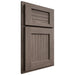 Shiloh Cabinetry Partial Overlay Beaded Century White Oak Plain Cut Clay Door