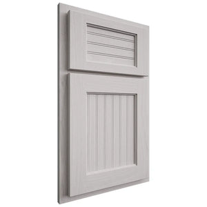 Shiloh Cabinetry Partial Overlay Beaded Century White Oak Plain Cut Cotton Door