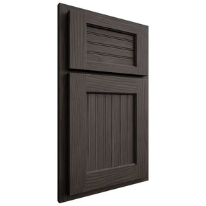 Shiloh Cabinetry Partial Overlay Beaded Century White Oak Plain Cut Creekside Door