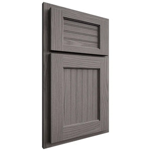 Shiloh Cabinetry Partial Overlay Beaded Century White Oak Plain Cut Flagstone Door