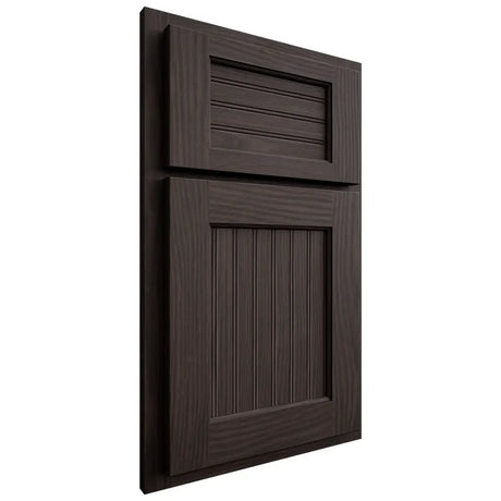 Shiloh Cabinetry Partial Overlay Beaded Century White Oak Plain Cut Morel Door