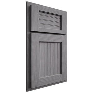 Shiloh Cabinetry Partial Overlay Beaded Century White Oak Plain Cut Sterling Door