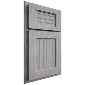 Shiloh Cabinetry Partial Overlay Beaded Century White Oak Plain Cut Stratus Door