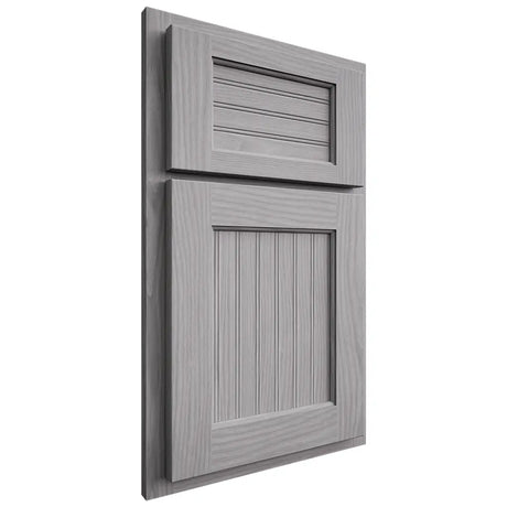 Shiloh Cabinetry Partial Overlay Beaded Century White Oak Plain Cut Stratus Door