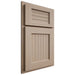 Shiloh Cabinetry Partial Overlay Beaded Century White Oak Plain Cut Straw Door