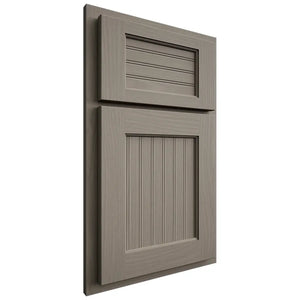 Shiloh Cabinetry Partial Overlay Beaded Century White Oak Plain Cut Thyme Door