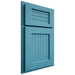 Shiloh Cabinetry Partial Overlay Beaded Century White Oak Quarter Sawn Aqua Door