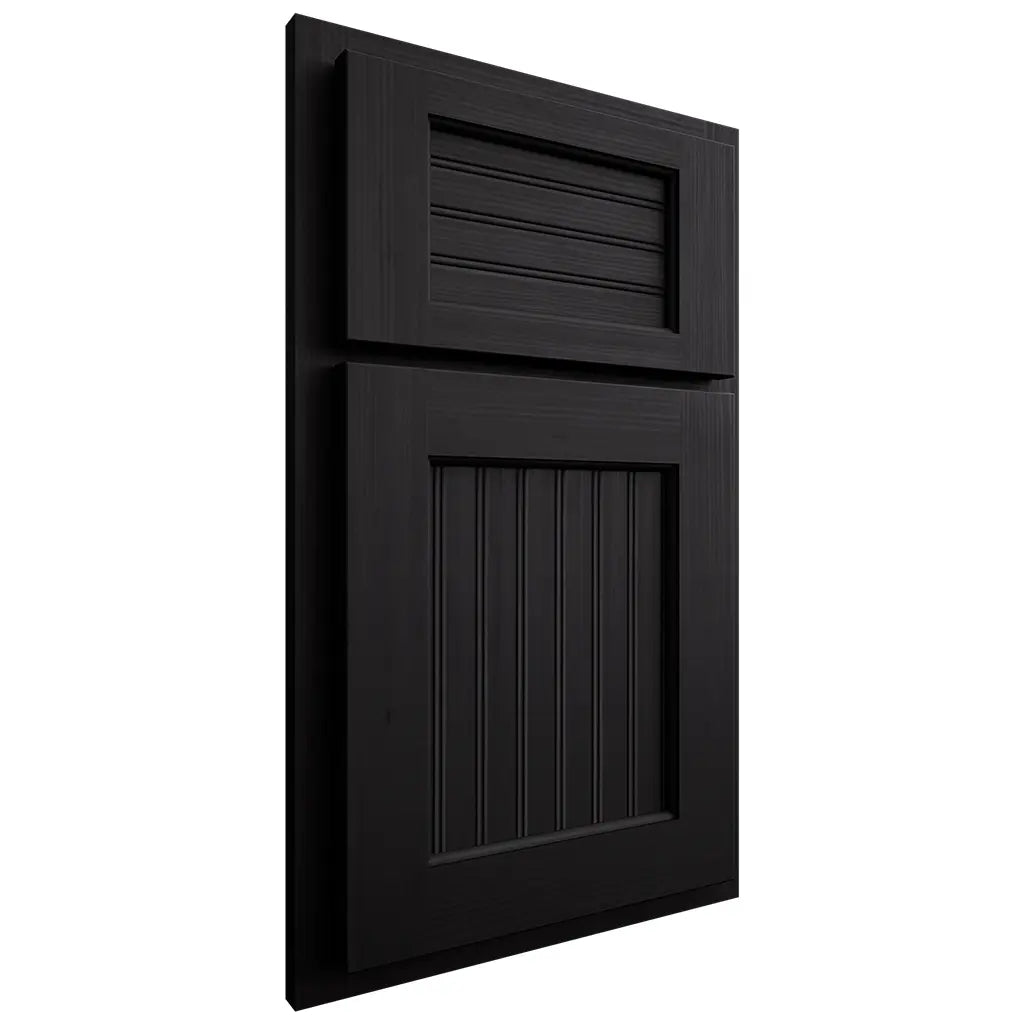 Shiloh Cabinetry Partial Overlay Beaded Century White Oak Quarter Sawn Ink Door