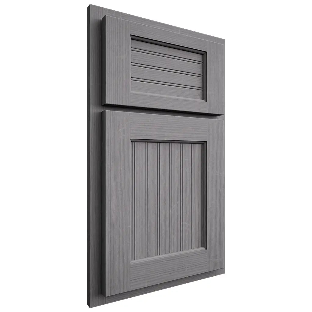 Shiloh Cabinetry Partial Overlay Beaded Century White Oak Quarter Sawn Sterling Door
