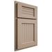 Shiloh Cabinetry Partial Overlay Beaded Century White Oak Quarter Sawn Straw Door