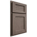 Shiloh Cabinetry Partial Overlay Beaded Century White Oak Rift Cut Clay Door