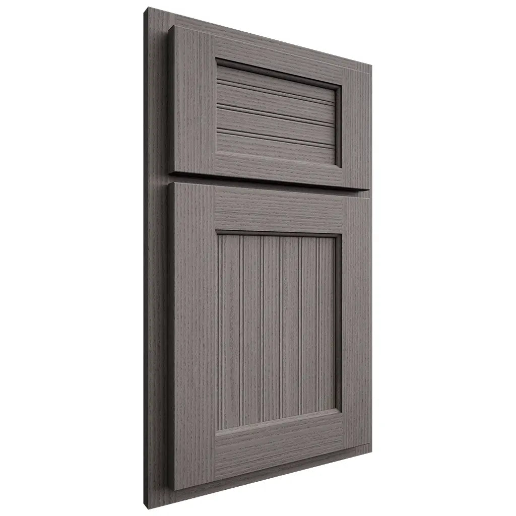 Shiloh Cabinetry Partial Overlay Beaded Century White Oak Rift Cut Flagstone Door