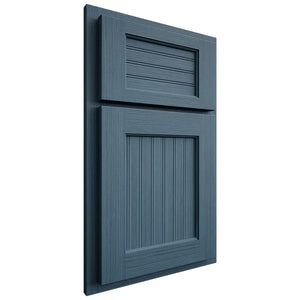 Shiloh Cabinetry Partial Overlay Beaded Century White Oak Rift Cut Hudson Door