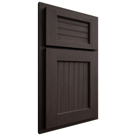 Shiloh Cabinetry Partial Overlay Beaded Century White Oak Rift Cut Morel Door