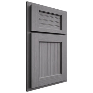 Shiloh Cabinetry Partial Overlay Beaded Century White Oak Rift Cut Sterling Door