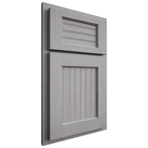 Shiloh Cabinetry Partial Overlay Beaded Century White Oak Rift Cut Stratus Door