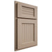 Shiloh Cabinetry Partial Overlay Beaded Century White Oak Rift Cut Straw Door