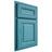 Shiloh Cabinetry Partial Overlay Bradford Alder Plain Cut Aqua Door