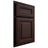 Shiloh Cabinetry Partial Overlay Bradford Alder Plain Cut Bistre Door