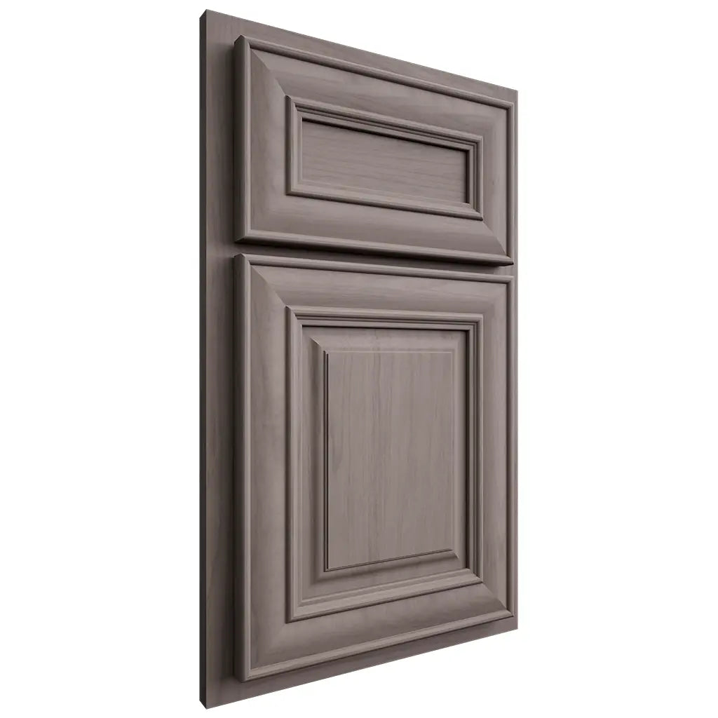 Shiloh Cabinetry Partial Overlay Bradford Alder Plain Cut Stonehenge Door