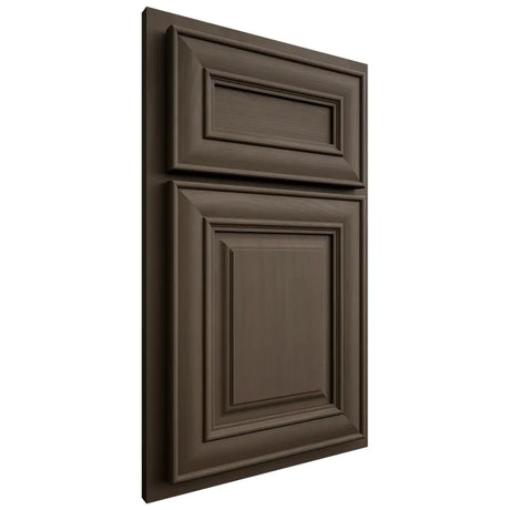 Shiloh Cabinetry Partial Overlay Bradford Maple Plain Cut Perfect Brown Door