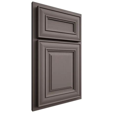 Shiloh Cabinetry Partial Overlay Bradford Poplar Plain Cut Heatherstone Door