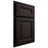Shiloh Cabinetry Partial Overlay Bradford Red Oak Plain Cut Espresso Door