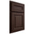 Shiloh Cabinetry Partial Overlay Bradford Walnut Plain Cut Bison Door