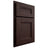 Shiloh Cabinetry Partial Overlay Bristol Alder Plain Cut Bistre Door